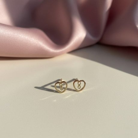 گوشواره میخی قلب و بی نهایت